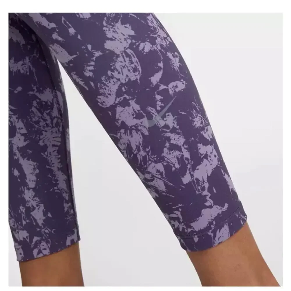 NWOT Nike One Daybreak Purple Printed High-Waisted 7/8 Leggings Women's Size XS